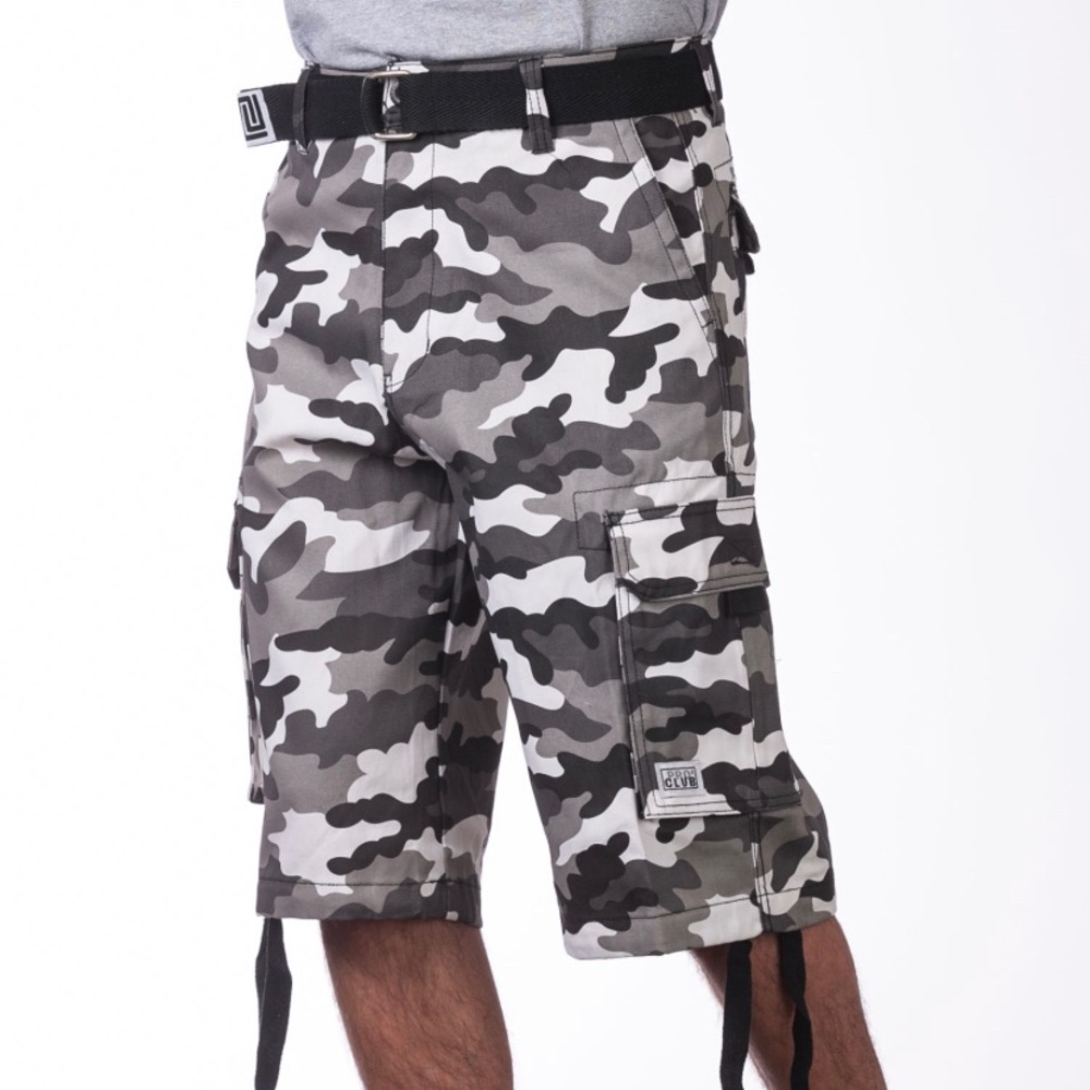 Pro Club black and white cargo shorts!